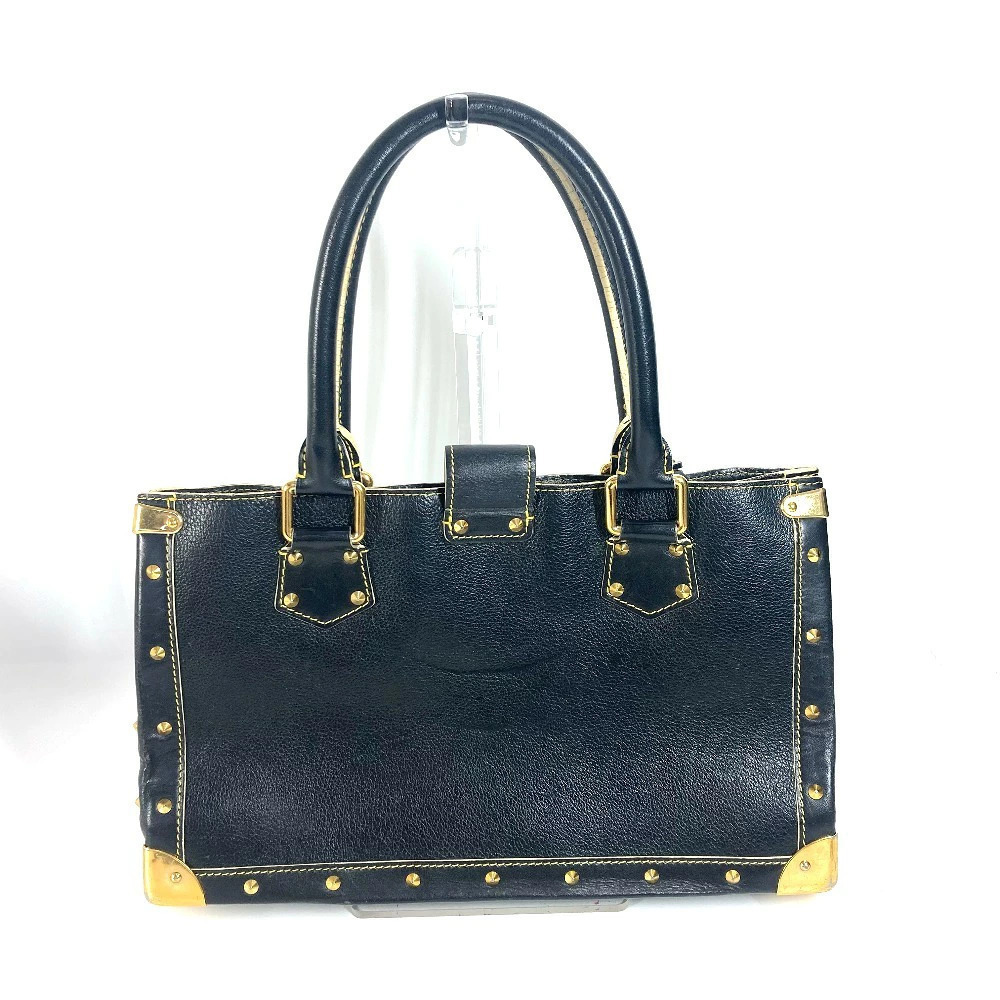 Louis Vuitton Shoulder Black Bag Suhali Fabulous Leather Studded Tote